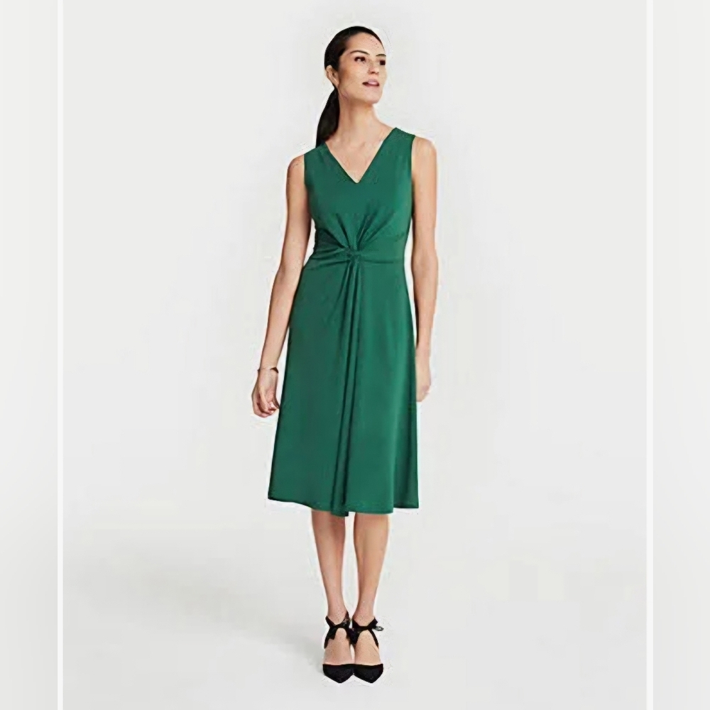Ann Taylor Knot Front Jersey Midi Dress